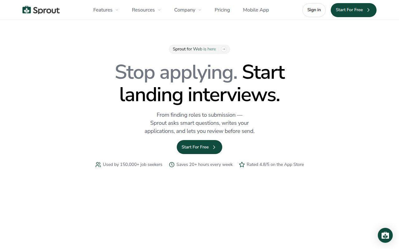 Sprout screenshot